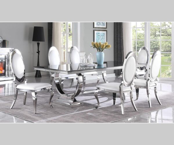 3141 t 8130 elara dining set white